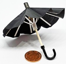 Dolls House Opening Black Umbrella Parasol 1:12 Scale Garden Accessory tumdee Tuin Umbrella price