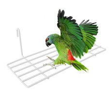 1Pcs Iron Grid Wall Shelf White Metal Bird Cage Perch and Display Rack Muur Plank price