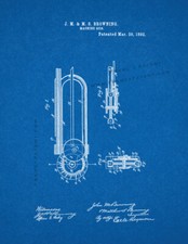 Browning Machine Gun Patent Print Blueprint Blueprint Machine price