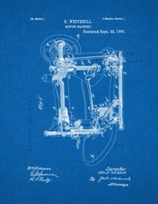 Sewing Machine Patent Print Blueprint Blueprint Machine price