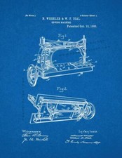 Sewing Machine Patent Print Blueprint Blueprint Machine price