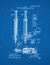 Machine for Driving Metallic Fastenings Patent Print Blueprint Blueprint Machine price