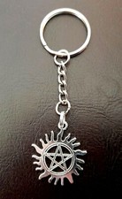 Star Pentagram Keyring Silver Metal Key Ring Chain Sun Fire Keychain Keychain price