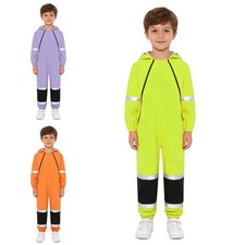 Kids Raincoat Travel Rain Suit Durable Hooded Boys Girls Reflective Stripe Gift Jongens Raincoat price