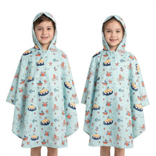 Kids Girls Boys Waterproof Hooded Rain Poncho Lightweight Reusable Raincoat Jongens Raincoat price