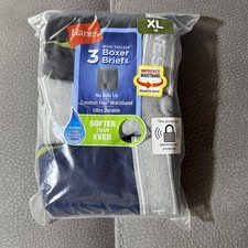 Hanes Boys Boxer Briefs Size XL Brand New NIP 3 Pack Grey Black Navy Blue Jongens boxershort price