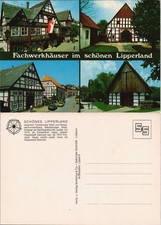 .Nordrhein-Westfalen Mehrbildkarte Fachwerkhäuser im schönen Lipperland 1970 Werk Schoenen price