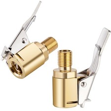 2Pcs Brass Tire Air Chuck with Locking Clip Adapter for 8mm Hose Inflator Pump Lucht pomp - Tire Verzorging price