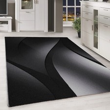 Kurzflor Design Teppich Schatten Muster Wohnzimmer-Teppich Grau Schwarz Meliert Hand Gereedschap Accessoires price