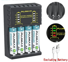 Battery Charger 4 Slot For AA AAA NI-CD NI-MH Rechargeable Batteries UK Standard & Rechargeable Batteries price