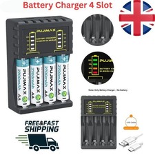 Battery Charger 4 Slot For AA AAA NI-CD NI-MH Rechargeable Batteries UK Standard & Rechargeable Batteries price
