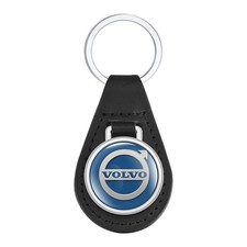 Volvo PE Leather Keychain Keyring Resin Emblem Logo Handmade Steel Key Fob Key price