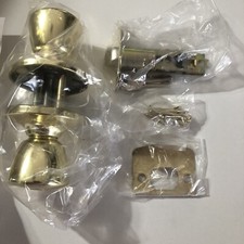 Entry Doorknob Lock 2 Keys Gold tone Universal Left/Right Key Code 76667 Deurknopslot price