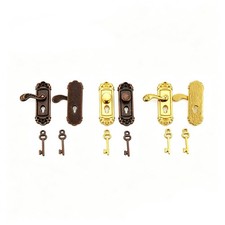 Miniature Metal Door Lock Key Dollhouse Doorknob DIY Accessories Components Deurknopslot price