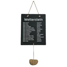 Wetterstein Schiefertafel Wetterstation Lustiger Stein Wetter Wanddeko Garten Tuin Tafel price