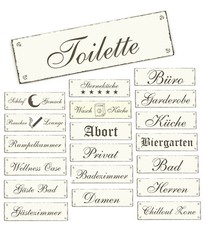 Schild Türschild selbstklebend Privat Büro Bad Toilette Gäste Garderobe Küche ✔ Tuin Tafel price