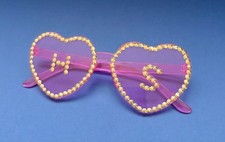 Pink harry styles heart sunglasses glitter stones gold Dames Sunglasses price