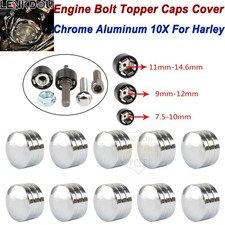 Chrome Engine Motor Schrauben Topper Bolts Cover Cap 10X For Harley Touring Dyna Motor Covers price