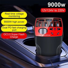 Car Power Inverter 9000W USB PD Ports Socket Power Adapter Auto Power Converter Auto omvormer-converter price