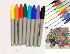 8 Pack Permanent Marker Pens Tip Sharpi Bullet Point Multi Assorted Colour Pen CD-DVD-Acetate Pen price