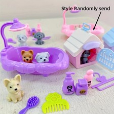 Cute Dog Doll Playset Pet Basket Cage Toy Kids Gift Christmas Decor Set USA Sell Doll Speelgoed price