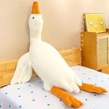 Tie-Dyed Colorful White Goose Leg-Clamping Plush Toy Goose Doll Washable And Doll Speelgoed price
