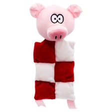 Happy Pet Holly & Robin Festive Squeaky Squares Pig Soft Plush Dog Toy Plush Speelgoed price