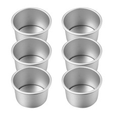 6 Pcs Round Cake Pans Aluminum Alloy Removable Bottom for Baking Pans price