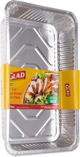 Glad Full Size Aluminum Steam Pans - Heavy Duty Disposable Foil Trays - 2 Count Pans price
