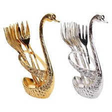 Swan Dinnerware Set Creative Zinc Alloy Swan Holder for Fruit Sugar Kitchen Dinnerware Set price