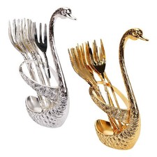 Swan Dinnerware Set Zinc Alloy 6 Forks Flatware for Dessert Coffee Kitchen Dinnerware Set price