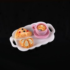 2sets Dollhouse Mini Kitchen Cake Bread Simulation Breakfast Set Food Play Props Breakfast Set price