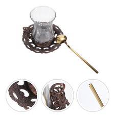 1 Set of Glass Coffee Cup Beautifully Carved Coffee Cup Elegant Teacup with Cup / Glass / koffie Set price
