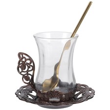 1 Set of Glass Coffee Cup Clear Tea Cup with Saucer Tea Cup Glass Cup with Cup / Glass / koffie Set price