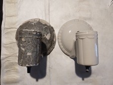 Pair Of Vtg Art Deco Wall Sconces Porcelain Bathroom Light Fixtures Muur Sconces price