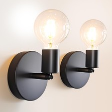 Wall Sconces 2 Pack, Black Wall Lights Industrial Up and Down, Indoor E27 (6C) Muur Sconces price
