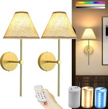 HURYEE Battery Operated Sconces Set of 2, Rechargeable Wall Sconces with Remote Muur Sconces price
