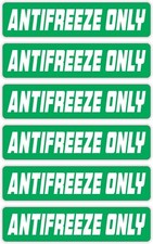 6-pack Antifreeze Only Vinyl Stickers Decals Engine Coolant Anti-Freeze Labels Antifreeze price