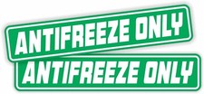 pair - ANTIFREEZE ONLY Vinyl Stickers Decals Coolant Drum Barrell Engine 2 pcs Antifreeze price
