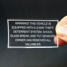 4 Car Alarm DECALS, Inside or Outside Glass, Security System Window STICKERS Auto Alarm & Beveiliging price