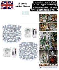 Outdoor Fairy Lights Waterproof Battery Powered 2 Pack 120 LED Copper Wire Outdoor Verlichting price