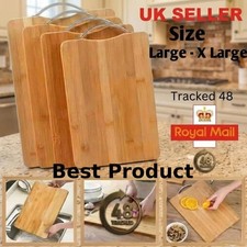 Deer & Oak Bamboo Chopping Board Set 3pcs Pre-Oiled Cutting Boards w/ Handle UK Cutting Boards price