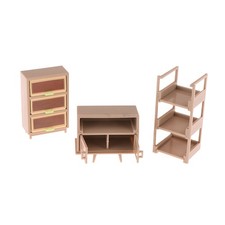 1/12 Dollhouse Shoe Cabinet Bookshelf Floor Lamp Wall Clock Dollhouse Decoration Floor Lamp price