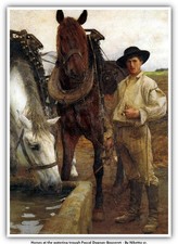 Horses at the watering trough Pascal Dagnan-Bouveret Watering Trough price