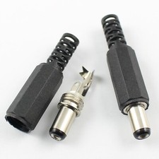 5Pcs 5.5mm x 2.1mm DC Power Male Solder Barrel Tip Straight Jack Plug Connector Jack price