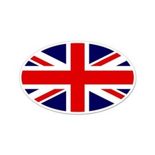 United Kingdom Union Jack Flag oval car window bumper sticker decal 5" x 3" Jack price
