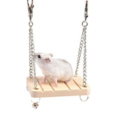 Hamster Hanging Swing Bed Wooden Fittings House Props Easy Installation Cage Speelgoed Houses price