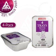 Caroline Aluminium Tin Foil Baking Dishes/ Trays│Food Hot Curry Container│Lids Trays / Baking Dishes price