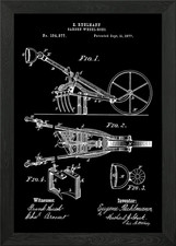 Garden Wheel Hoes Patent Framed Wall Art Poster Canvas Print Picture Wheel Hoes price