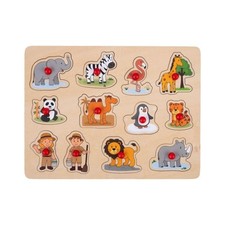 houten puzzel dierentuin - educatief speelgoed voor peuters Houten Speelgoed price